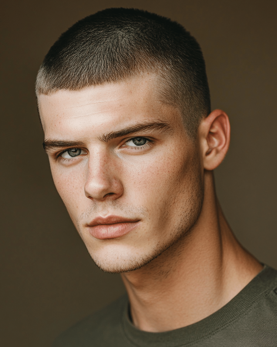 khaoula0921_A_STILL_OF_A_MALE_Crew_Cut_with_Skin_Fade_A_timel_63642957-28bd-4ba1-94b2-5a1d430fb6af_0 15 Modern Short Hairstyles and Haircuts For Men