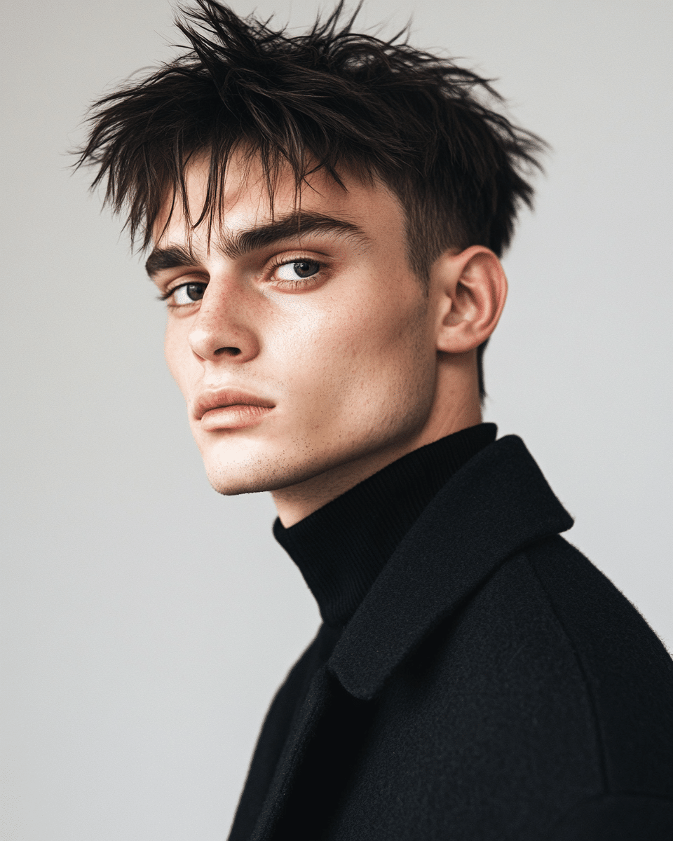 khaoula0921_A_STILL_OF_A_MALE_Spiky_Crop_with_Tapered_Sides_A_fc758471-da84-4841-8c3a-cd6d7f682b1b_2 15 Modern Short Hairstyles and Haircuts For Men