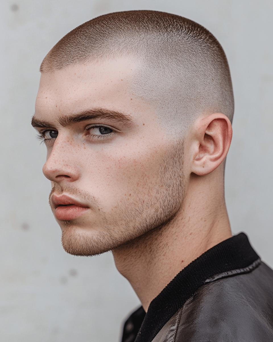 khaoula0921_A_STLL_OF_Buzz_Cut_with_Sharp_Line-Up_A_short_clo_a12727f0-6a45-4ee4-9c09-5a5566a7e8db_0 15 Modern Short Hairstyles and Haircuts For Men