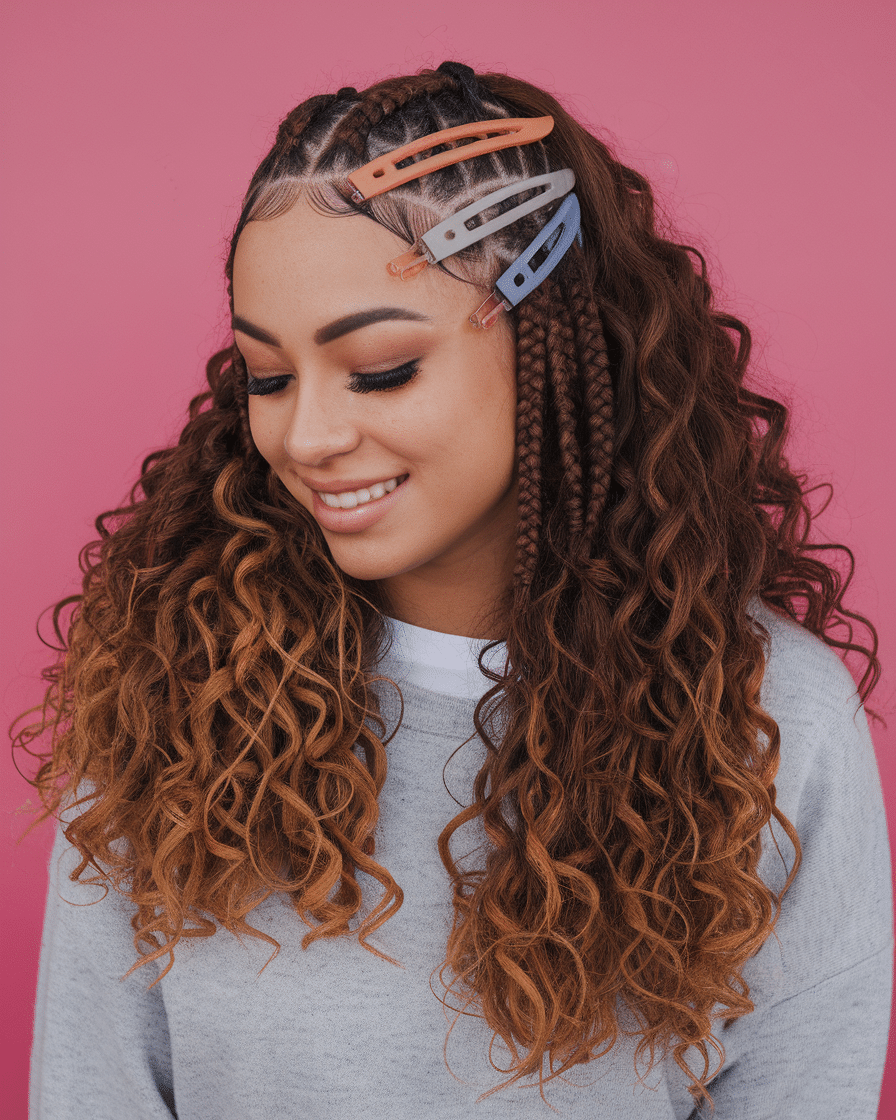 a-photo-of-a-young-female-woman-with-god_tPJOZ-EfTTi_FDO1l-yHEQ_WqcbI1VNSqicJ-VTi8EwPg Top 25 Stunning Braids Hairstyles: Black Cornrows with Curls