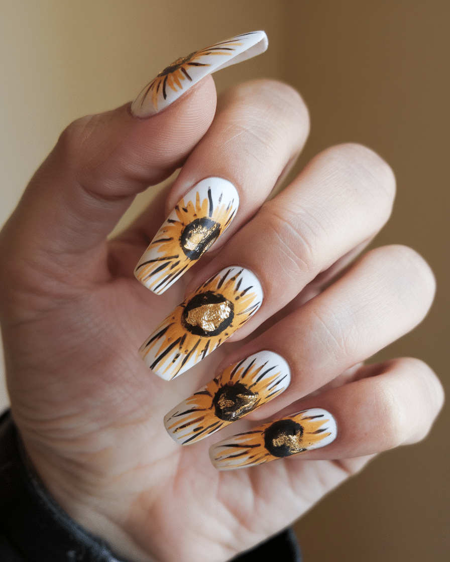 0006_3_a-medium-shot-of-a-hand-with-long-nails-_kMaLAxmWRq6LLe4M9ddfSg_HuF-BZnoS1a0697s01jxHg The Timeless Charm of Sunflower Nail Art