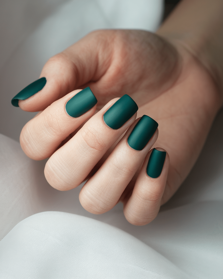 a-photo-of-a-hand-with-nails-painted-in-_xXs9O0AKSOWvnTCZf6SmKA_HtQ3acdoTBSR3xOibXwH0w 19 Glam Emerald Green Nails You’ll Totally Crush On