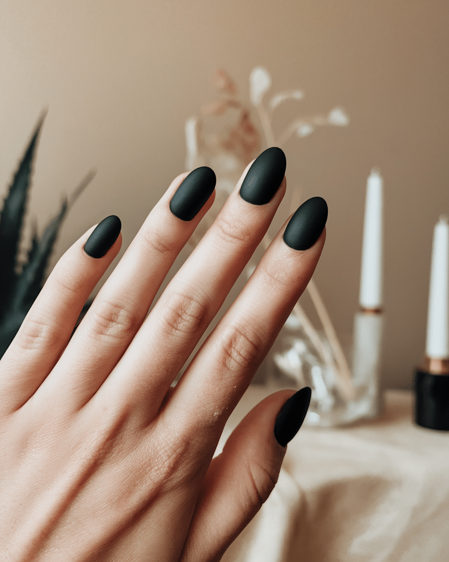 a-photo-of-a-woman-s-hand-with-matte-bla_vki7RC5bTAiDOWRQs0Y7tQ_usUBPgcLQXikYgOAkkzpXQ 20 Trendy Ballerina Nails Designs for a Cute & Classy Look