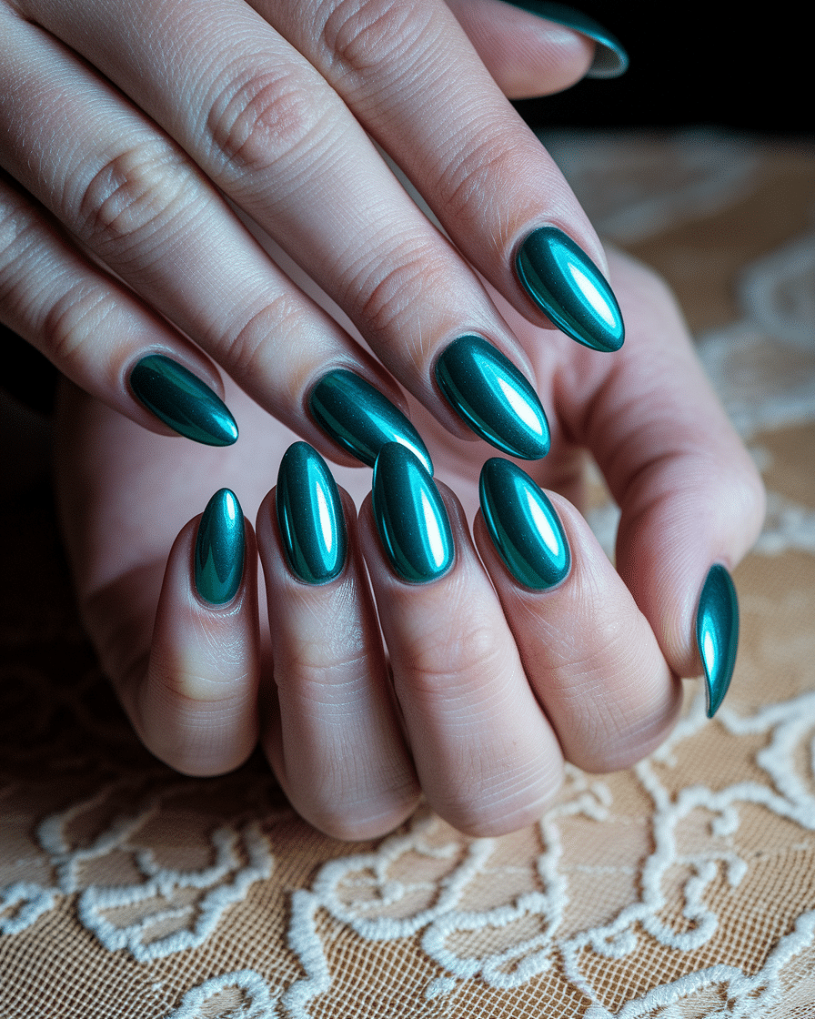 0001_2_a-close-up-photograph-of-a-beautifully-m_-fdxFhpJR_aWjkODT1XwUw_ou1I2pmVSk246CWKMZmyfA The Ultimate Guide to Green Almond Nails: Fresh, Stylish, and Perfectly On-Trend