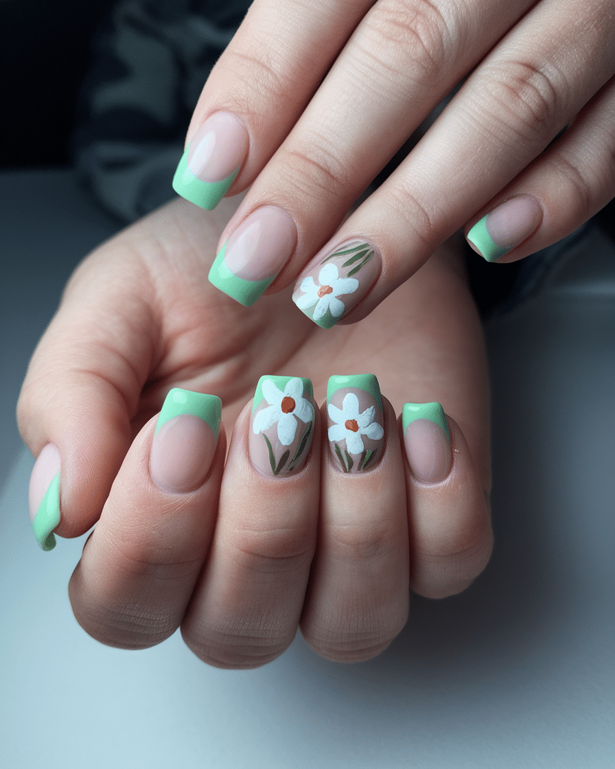 0001_3_a-photo-of-a-hand-with-light-green-frenc_qY-AlWAkQM2yiUB9dGMDRg_BeHjZI4tSFGforoGoxGC9g Spring 2025 Nail Trends That Celebrate Femininity and Fresh Blooms