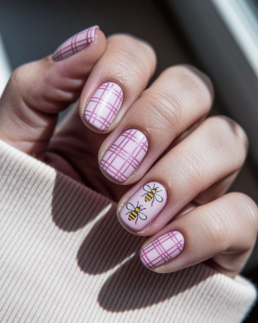 0001_4_a-beautiful-hand-with-nails-painted-in-a_ZpIIcSfySxy3t-k320TqQA_o4VQGjuUTR2giyJXnbdDoQ Sweet Spring Nail Trends 2025: Pink Hues and Bee-Inspired Magic