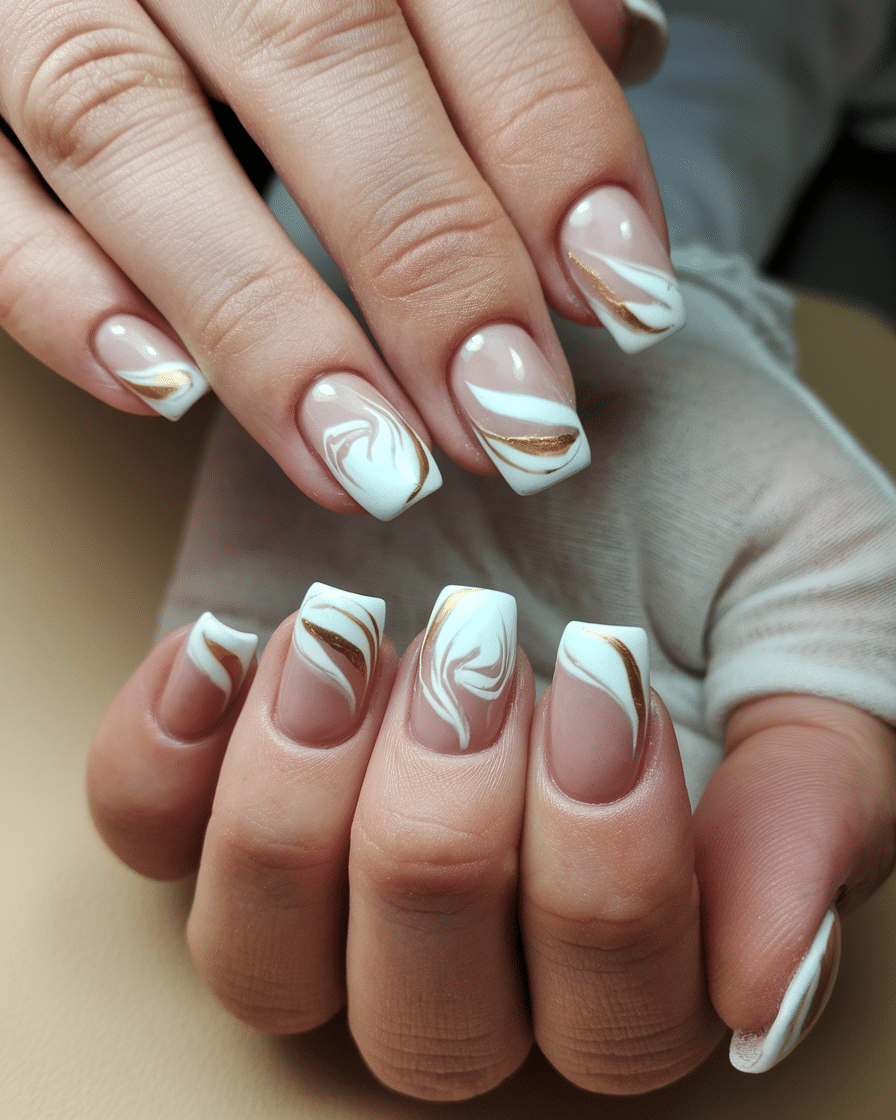 Timeless Elegance: The Allure of French Nail Designs on Almond-Shaped Medium Nails