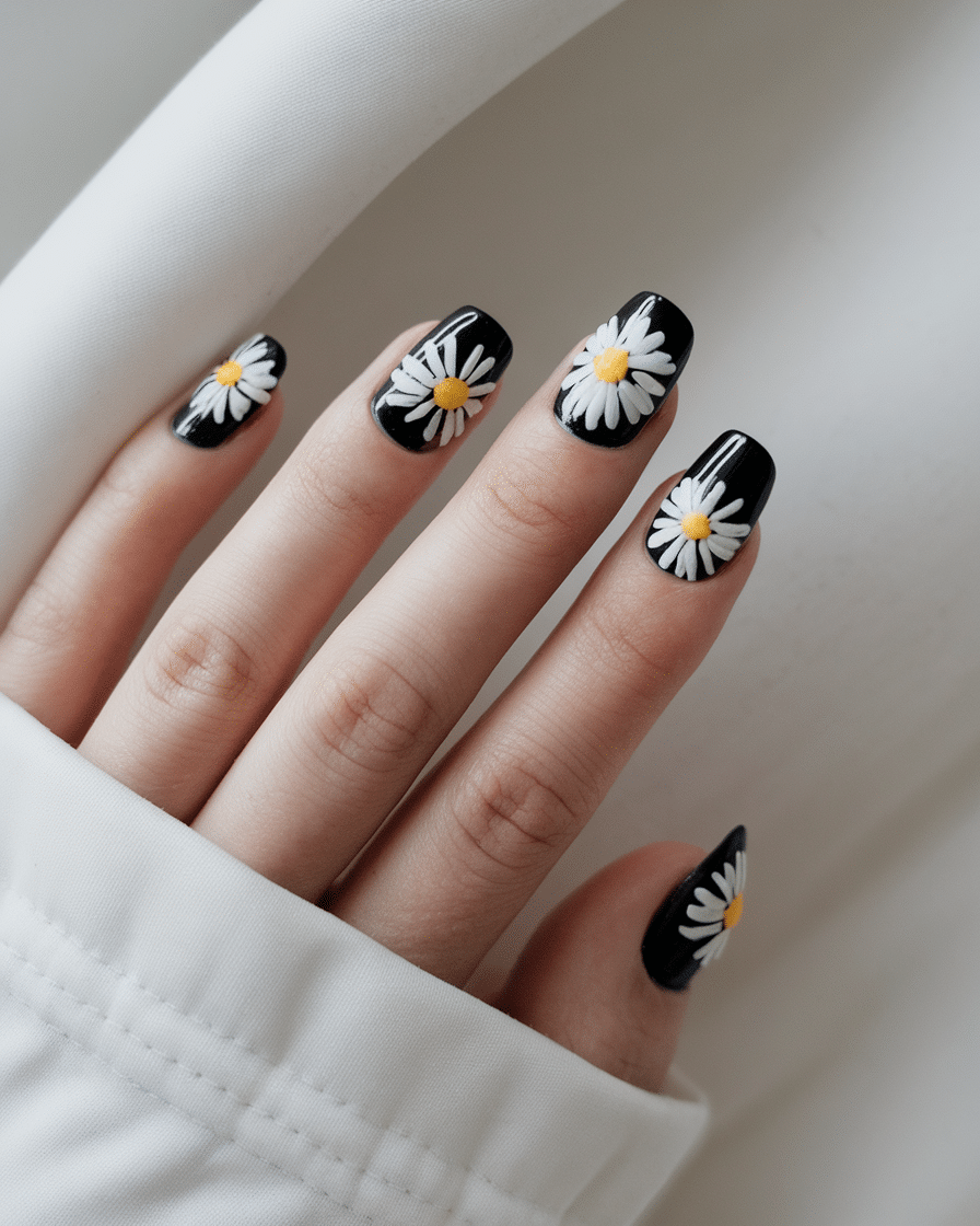 The Blooming Beauty of Daisy Nail Designs