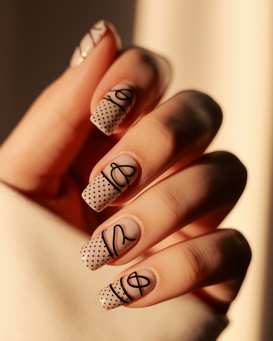 Elegant Nail Trends for 2025: Embracing Black Polka Dots, Bows, and Almond Shapes