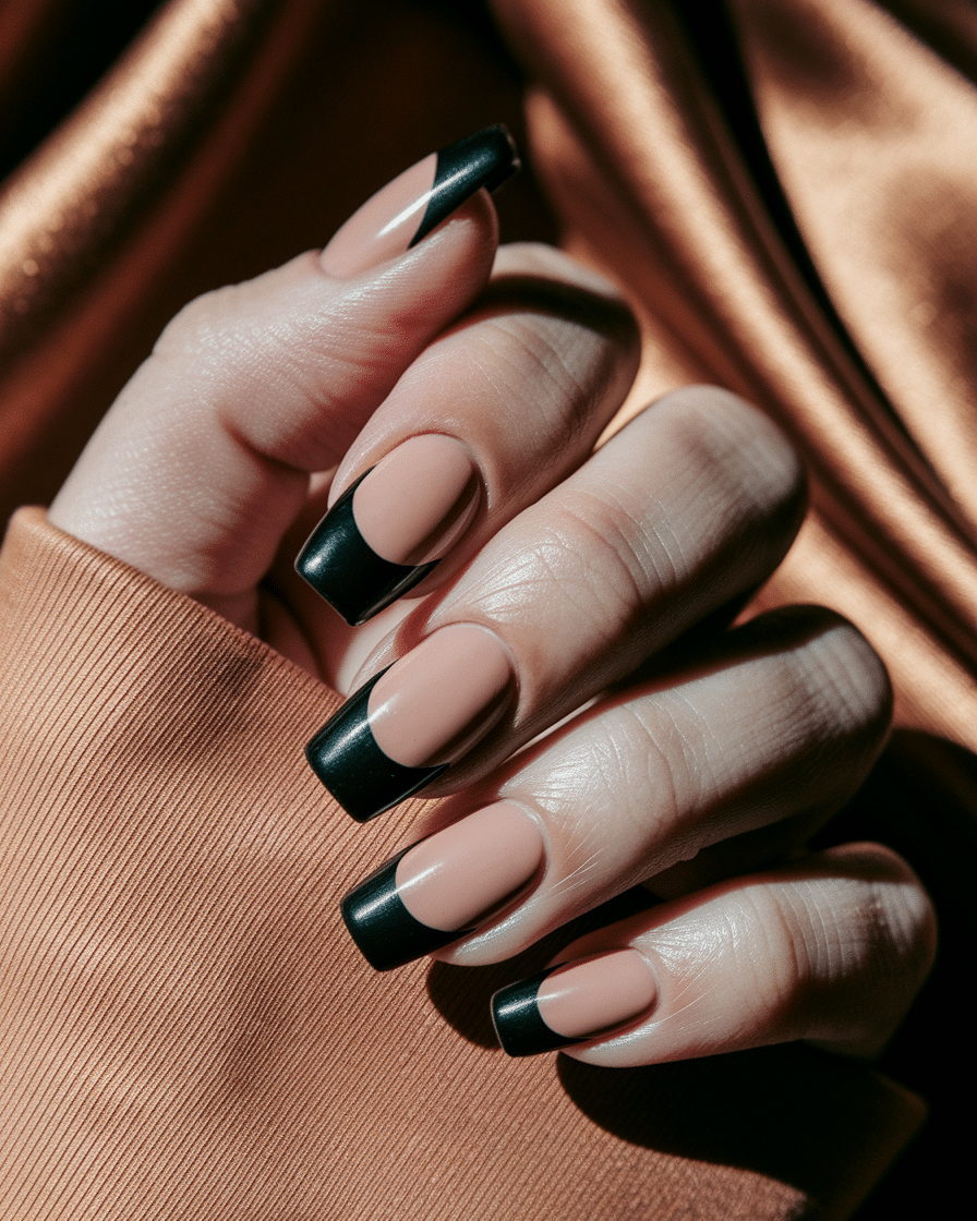 0003_2_a-close-up-photograph-captures-the-intri_QB3sykXJReOD2CZse5VvdA_H5n9JbJHQKCK2YbF1agiVQ Elegant Fall Nail Trends: Why Black French Almond Nails Are the Ultimate Seasonal Staple