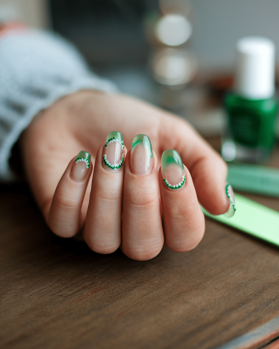 0003_2_a-medium-shot-of-a-hand-with-sheer-green_kUJcmBJ9SCqebc7hvkM4ig_T_wtjU-qQ2KFFq_waPWUxQ Embracing Nature: The Rise of Soft Green Nail Designs for Spring 2025