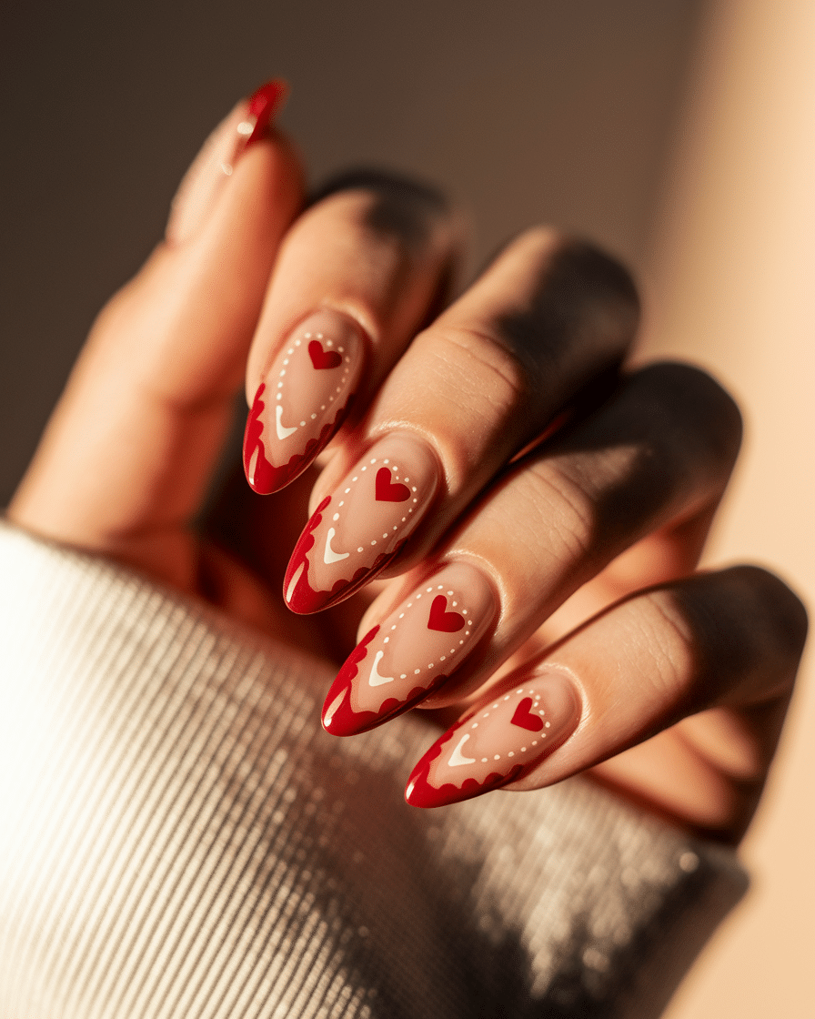 Romantic Red Nail Designs for Every Occasion: Almond French Press-On Ideas You'll Adore