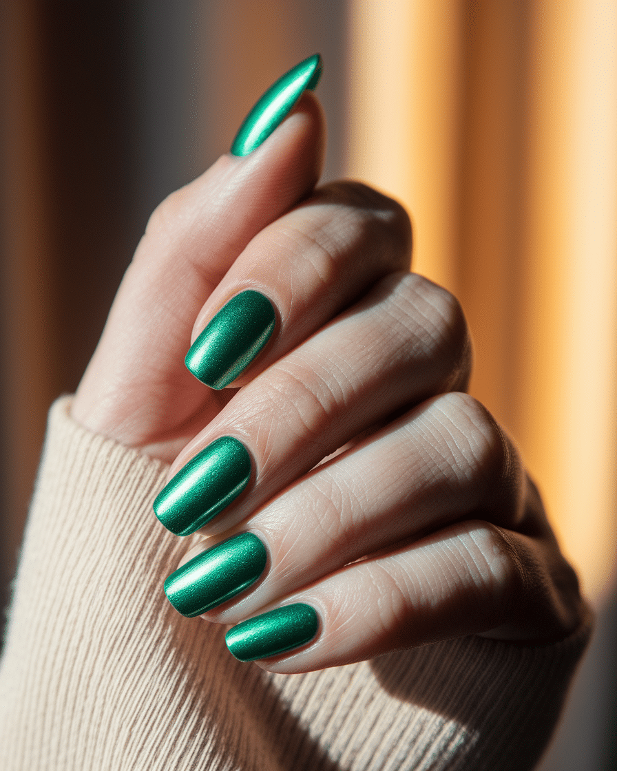 0004_3_a-close-up-photograph-of-a-beautiful-han_rb8R3JDlR3-Fu4_f7tcBWQ_69nbWOCcQtCwtSwE3LzHyg The Allure of Green Cat Eye Nails: A Stunning Choice for Short Almond Styles