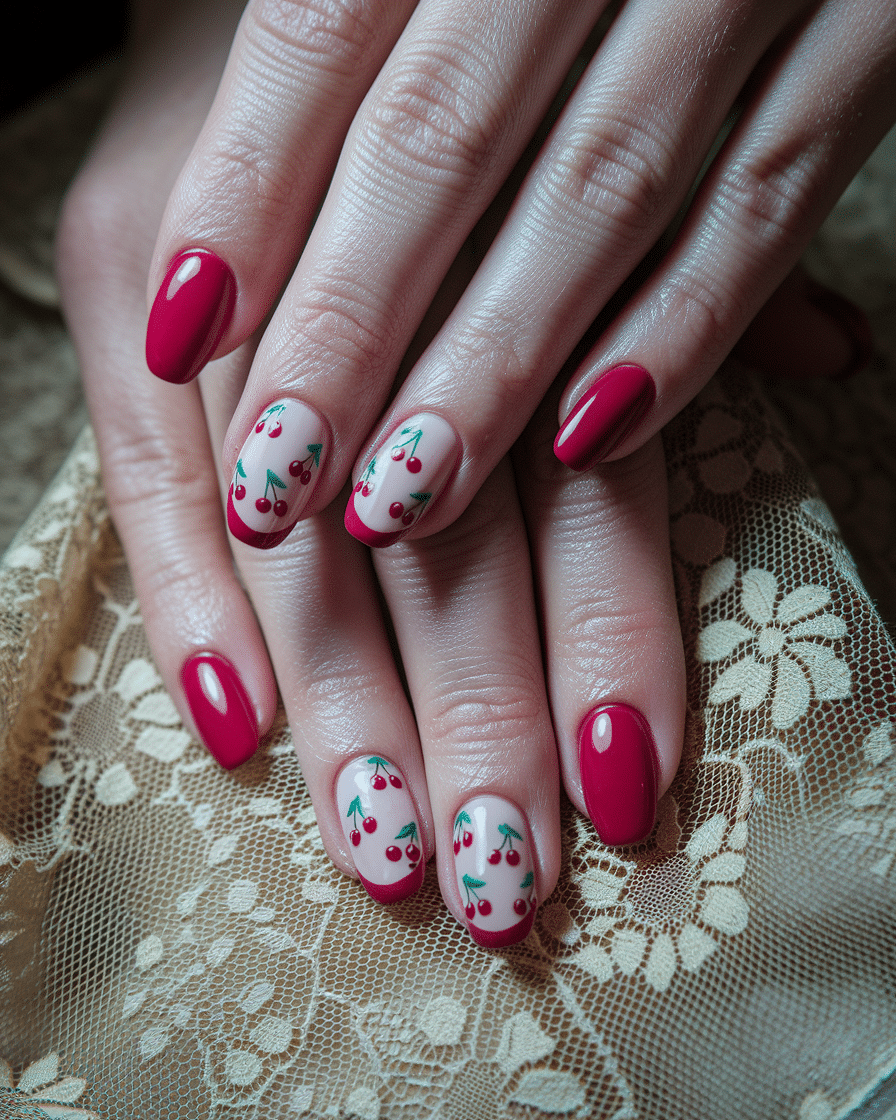0004_3_a-close-up-photograph-of-a-beautifully-m_fGb9jh9gRG2TCs9eUMgTUg_tUyOszhaQuWDlHh4JrOZVQ How to Elevate Your Look with Cherry French Tip Nail Designs
