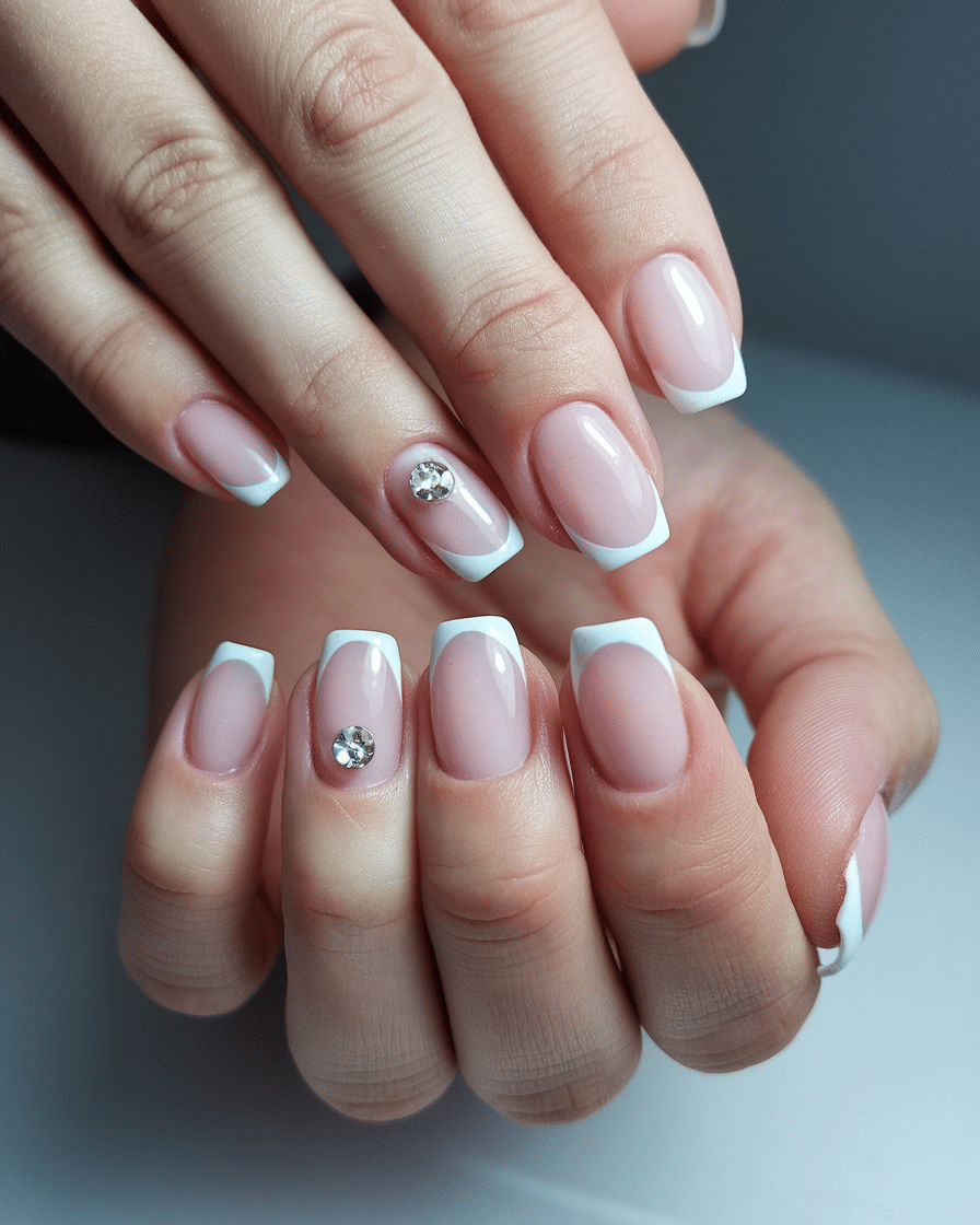 Timeless Elegance: The Allure of French Nail Designs on Almond-Shaped Medium Nails