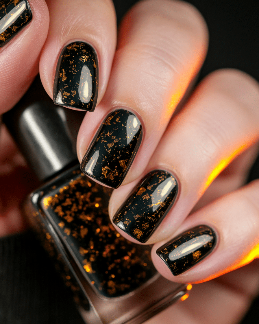 The Timeless Elegance of Black and Gold Nails