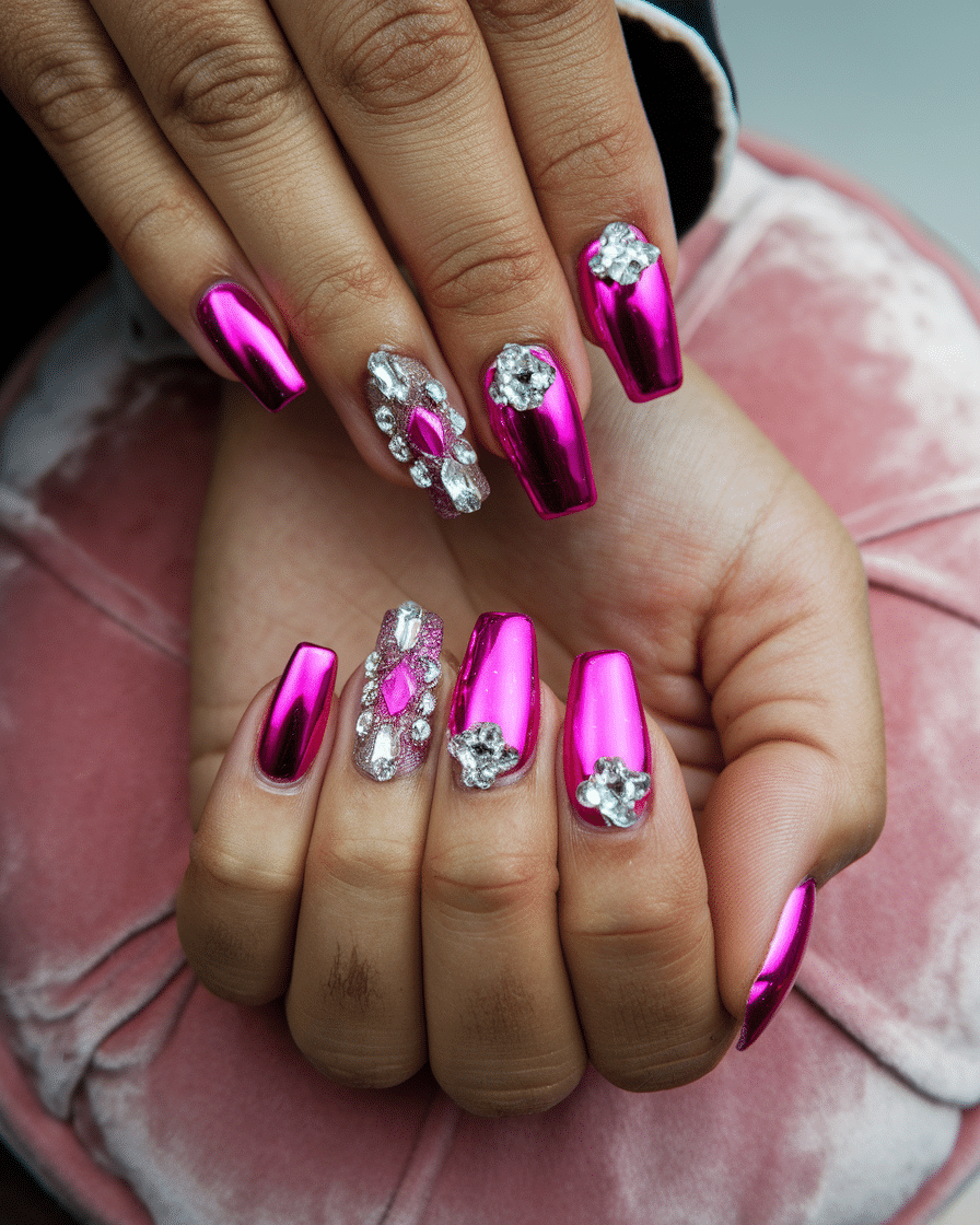 The Rise of Pink Chrome Nails: A Timeless Trend with a Futuristic Twist