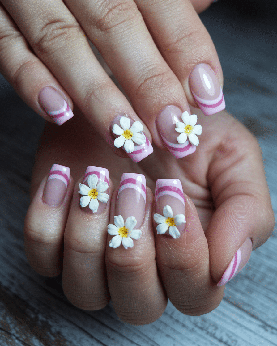 Timeless Elegance: The Allure of French Nail Designs on Almond-Shaped Medium Nails