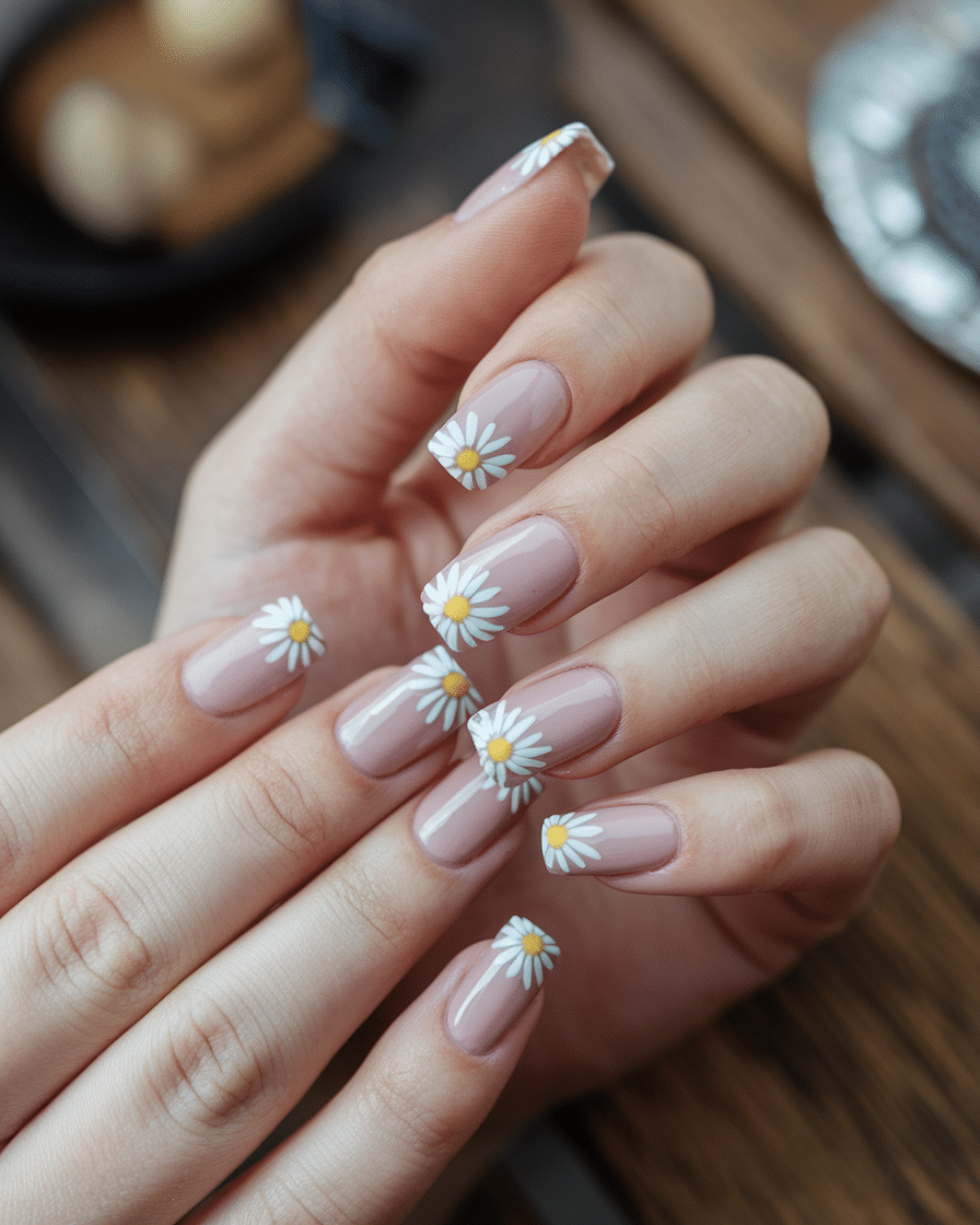 The Blooming Beauty of Daisy Nail Designs