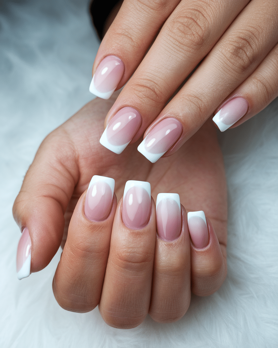 Timeless Elegance: The Allure of French Nail Designs on Almond-Shaped Medium Nails