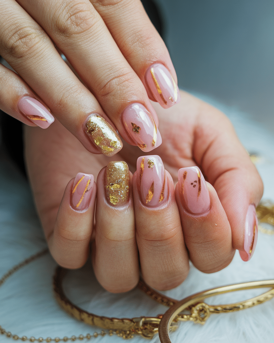 0008_2_a-close-up-shot-of-a-hand-with-gold-flak_CqujYpNlQ66RFJVIeoGJfQ_3d5Fu2XzRS-MZE6QAa4Z-w The Golden Touch: Why Gold Nails Are the Ultimate Winter Glam Statement