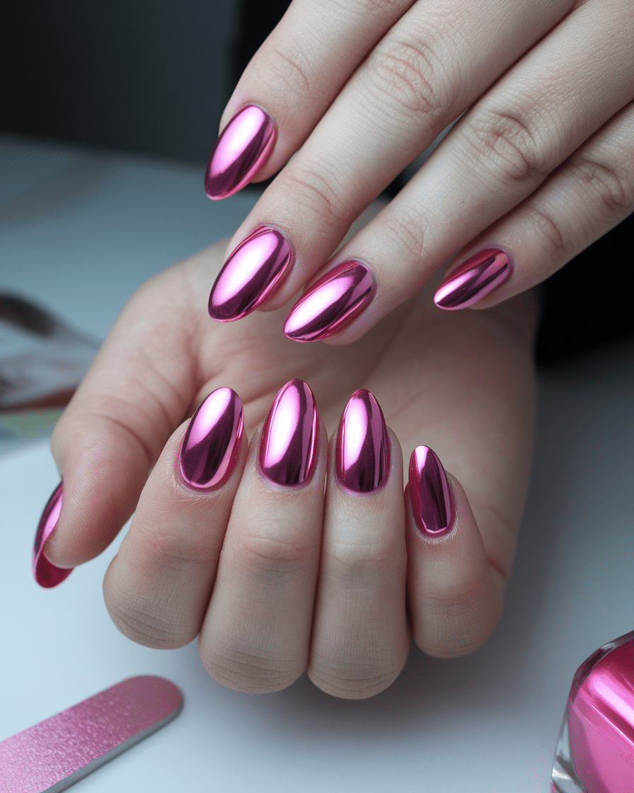 The Rise of Pink Chrome Nails: A Timeless Trend with a Futuristic Twist