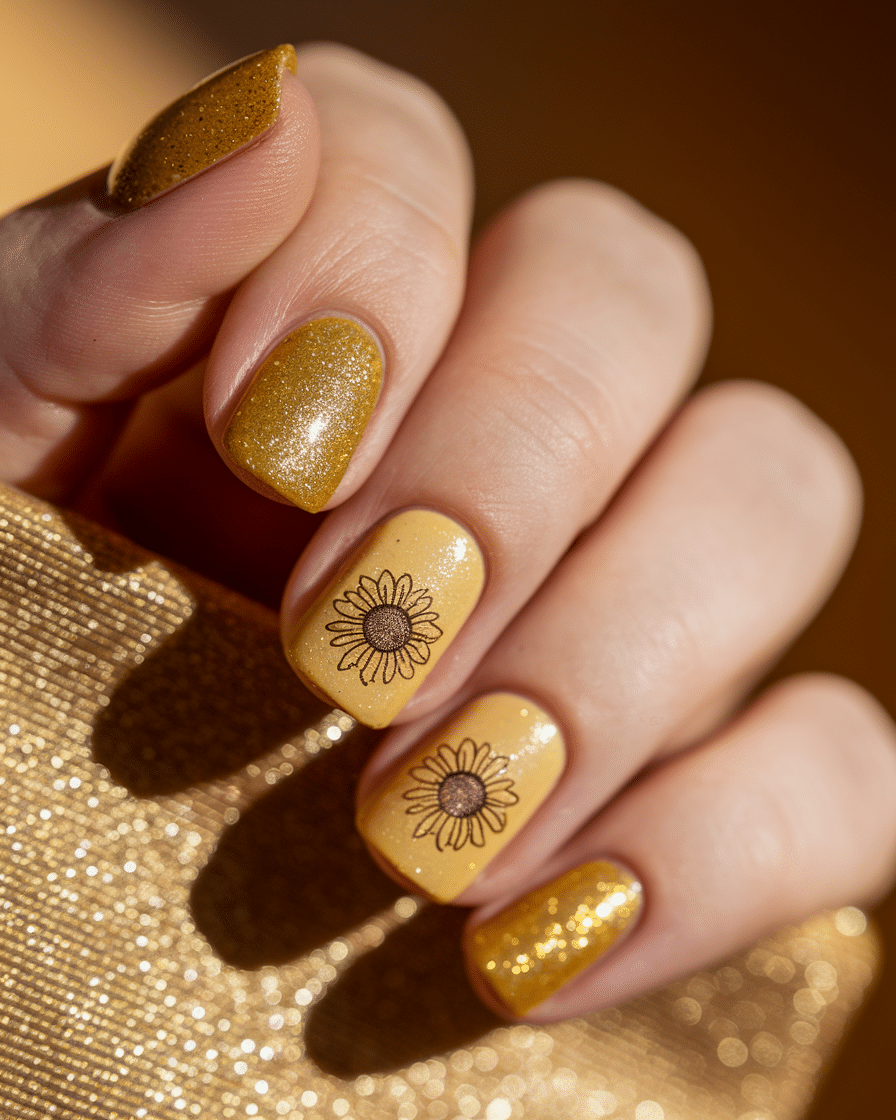 0009_1_a-close-up-photograph-of-a-beautifully-m_4S5OJB6WQZS97JPaQSv6vQ_q4BeUHumRjiv-e6EDh53nw_cover Radiant Floral Nail Art: Embrace Sunshine with Yellow Sunflower Designs