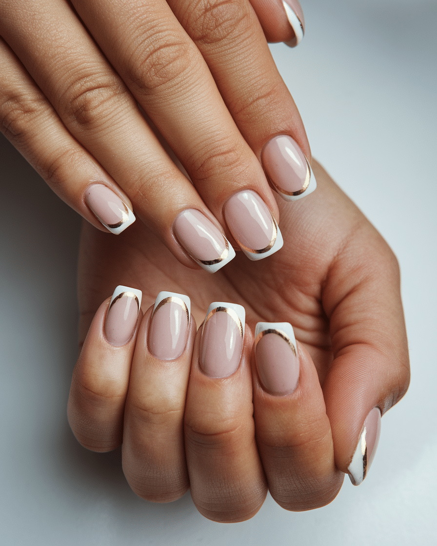 Timeless Elegance: The Allure of French Nail Designs on Almond-Shaped Medium Nails