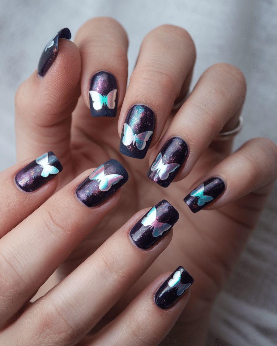 0009_3_a-photo-of-a-hand-with-galaxy-butterfly-_lYrZYQW_Sx6TVZdGRhW29Q_o88iUFlAS8yHvJdeTHl5hg Embrace the Magic of Spring with Butterfly-Inspired Nail Art