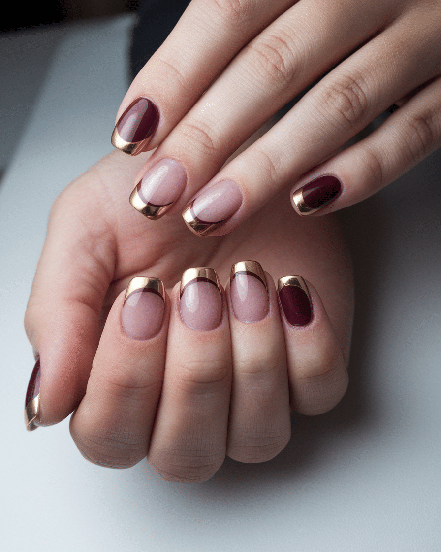 0009_4_a-photo-of-a-beautiful-hand-with-burgund_SWyyZ9i2SV66VsES78uetg_vlsrM1BySg-kFbA0eNIOzQ_cover The Timeless Elegance of Burgundy and Gold Nails