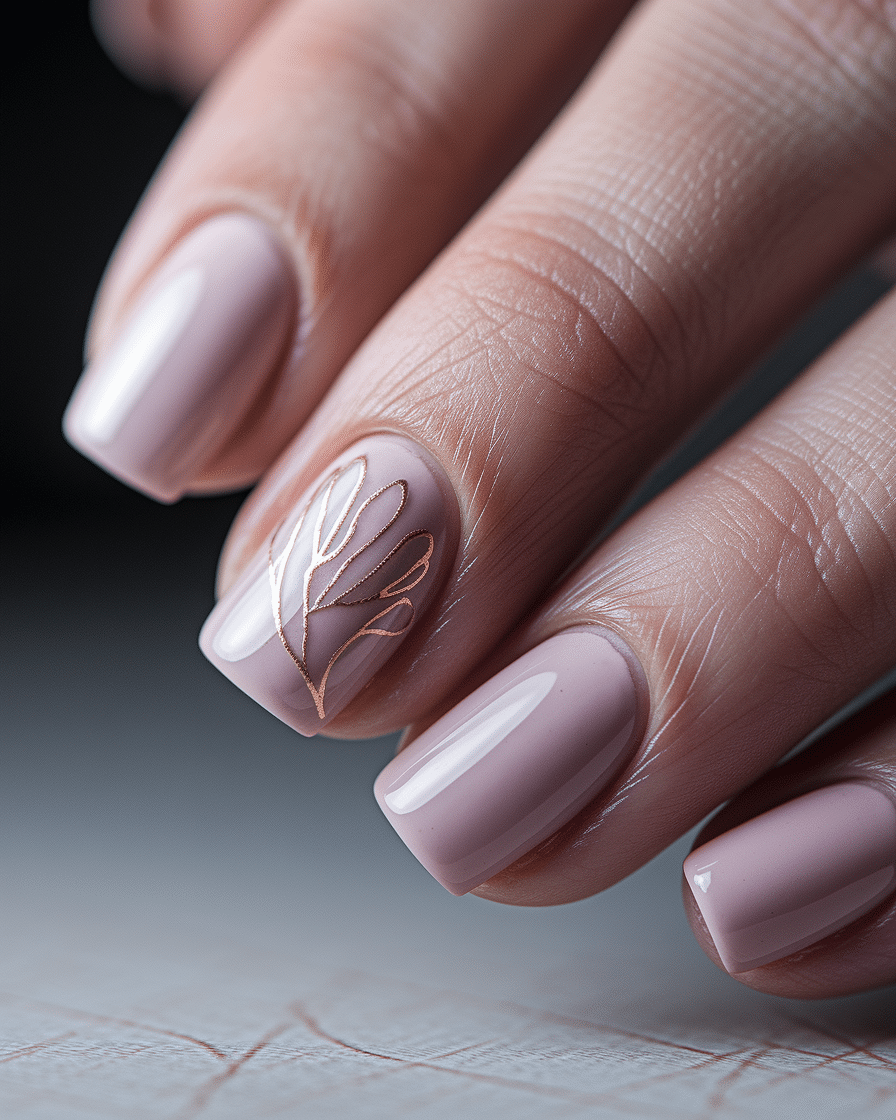 Elegant Floral Nail Designs That Shine with Gold Accents