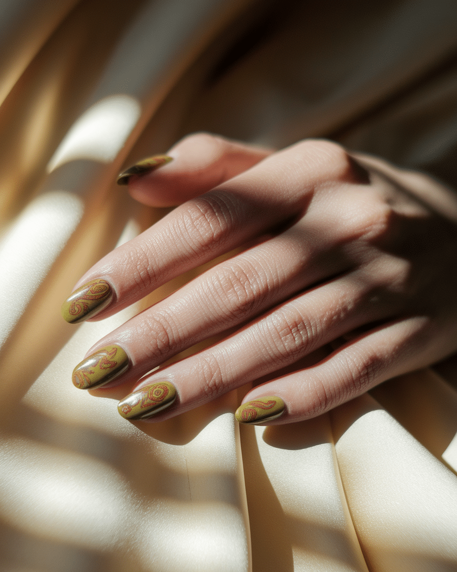 0010_2_a-close-up-photograph-of-a-beautifully-m_BmuihriQQLCVm7pcKBBh9A_k7acD8fKSOOupY2TSVceQg Boho Nail Art Ideas That Capture the Free-Spirited Retro Vibe