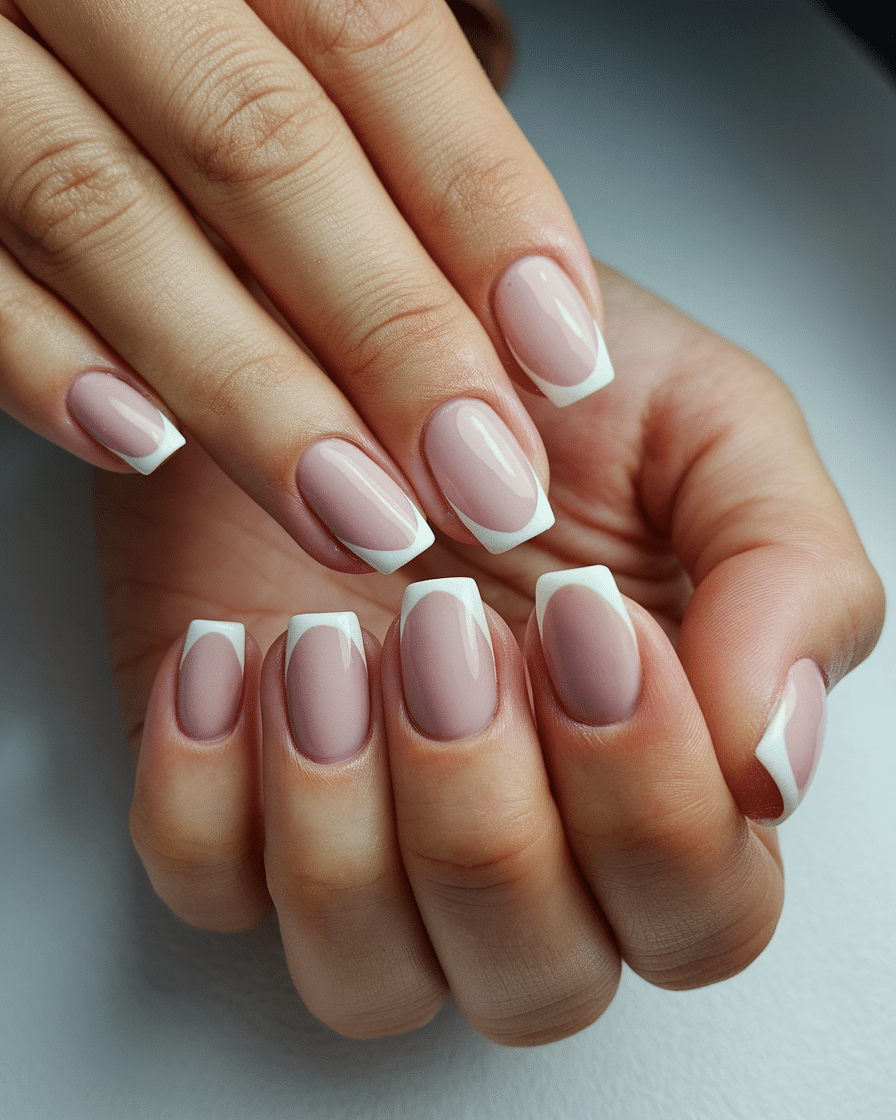 Timeless Elegance: The Allure of French Nail Designs on Almond-Shaped Medium Nails