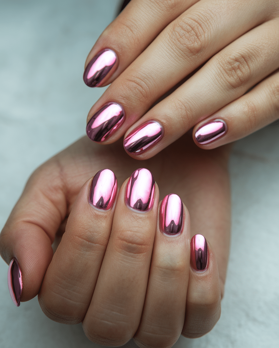 The Rise of Pink Chrome Nails: A Timeless Trend with a Futuristic Twist