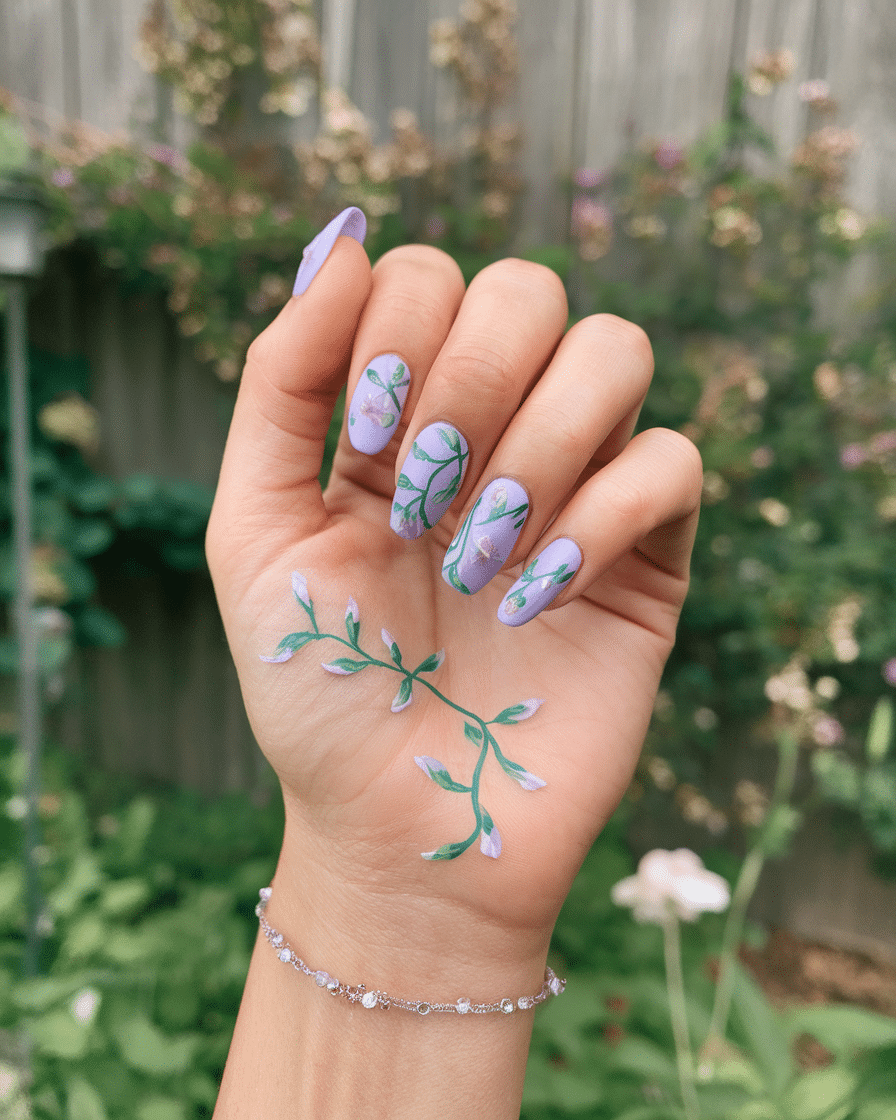 0012_1_a-still-of-a-beautiful-hand-with-nails-p_6CCWwkzxT2KDWeqc270AOQ_7OfoV3stTeim3UgyQ1lifQ Blooming Beauty: The Timeless Charm of Purple Floral Nails