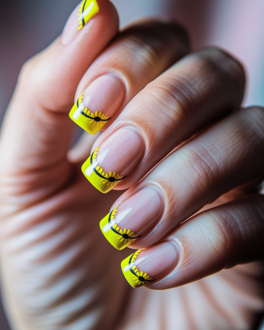 0012_2_a-close-up-photograph-of-a-beautiful-han_4pLoQZeWRbe65QUZQDFw-w_Jg9cxwPPSZ-hQc11QEki5g Radiant Floral Nail Art: Embrace Sunshine with Yellow Sunflower Designs