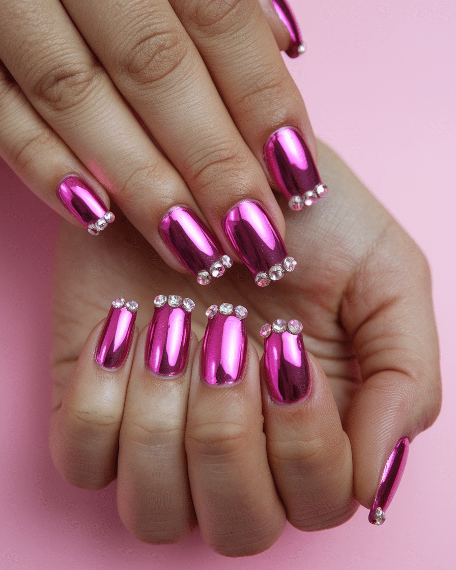 The Rise of Pink Chrome Nails: A Timeless Trend with a Futuristic Twist