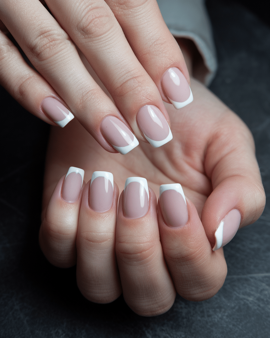Timeless Elegance: The Allure of French Nail Designs on Almond-Shaped Medium Nails