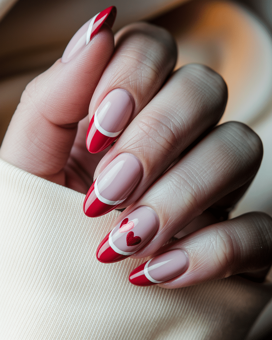 Romantic Red Nail Designs for Every Occasion: Almond French Press-On Ideas You'll Adore