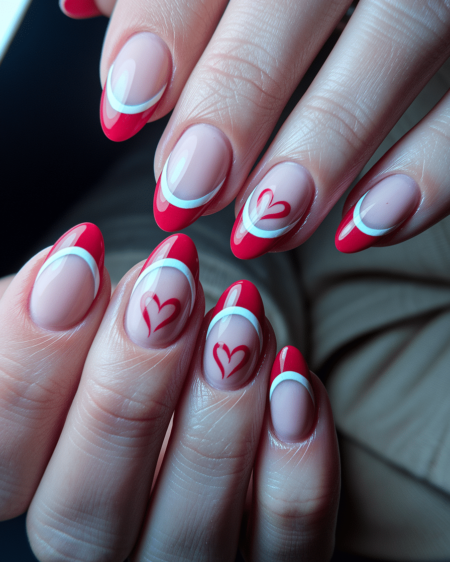 Romantic Red Nail Designs for Every Occasion: Almond French Press-On Ideas You'll Adore