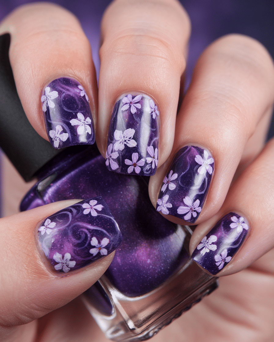 0013_4_a-photo-of-a-hand-with-nails-decorated-i_ogw_wMgrR8up2HyLxnDeoQ_ZPRfQqAKTSuvJjhcbaP8rA_cover Blooming Beauty: The Timeless Charm of Purple Floral Nails