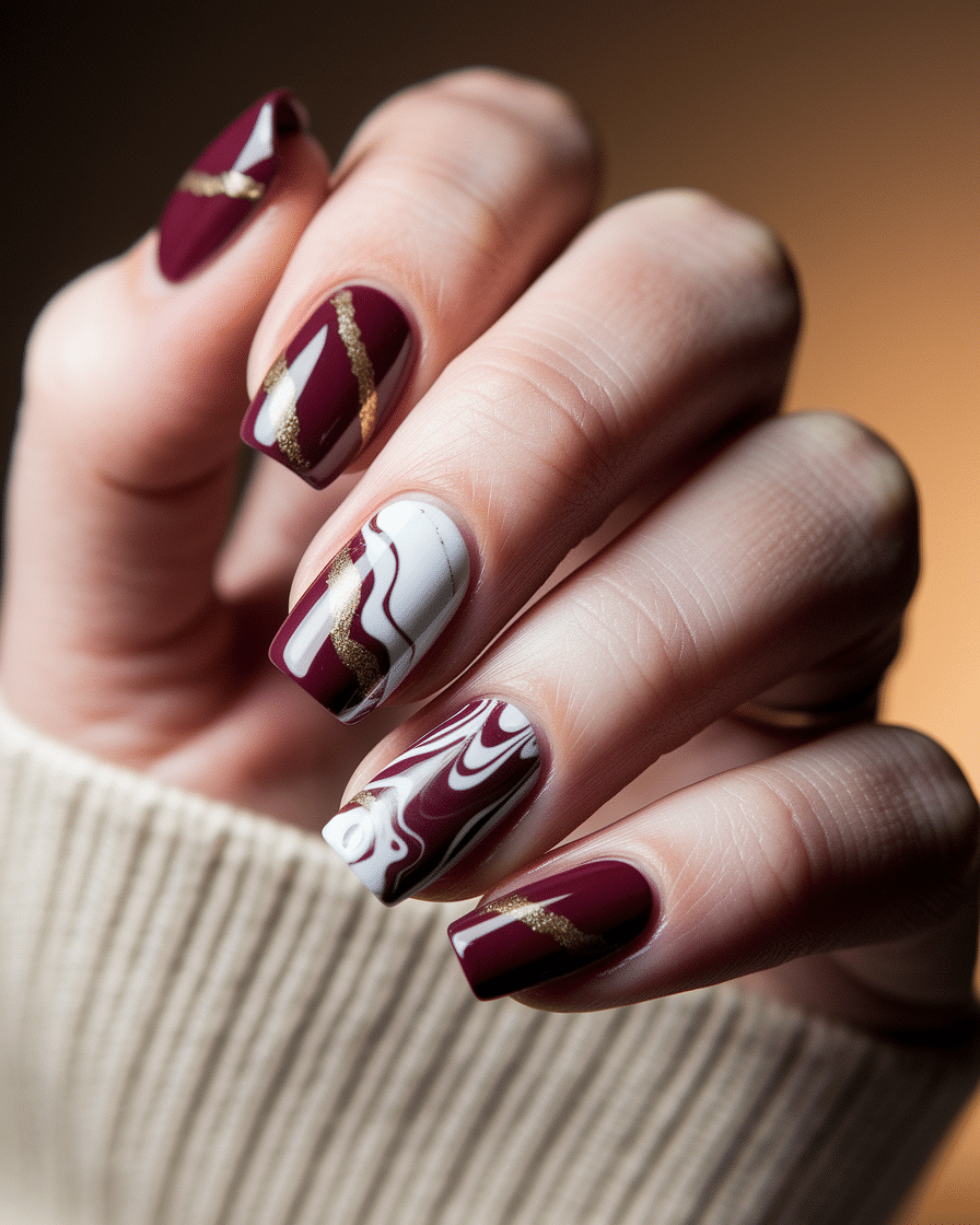 0014_3_a-close-up-photograph-of-a-beautiful-han_s2MN-ti6Q82P29Gp9Zbxjw_m0B3X1RxRzi1Oj7Z0k8qEw_cover Winter Nail Colors That Make a Statement: Burgundy and Gold Nails to Warm Up the Season