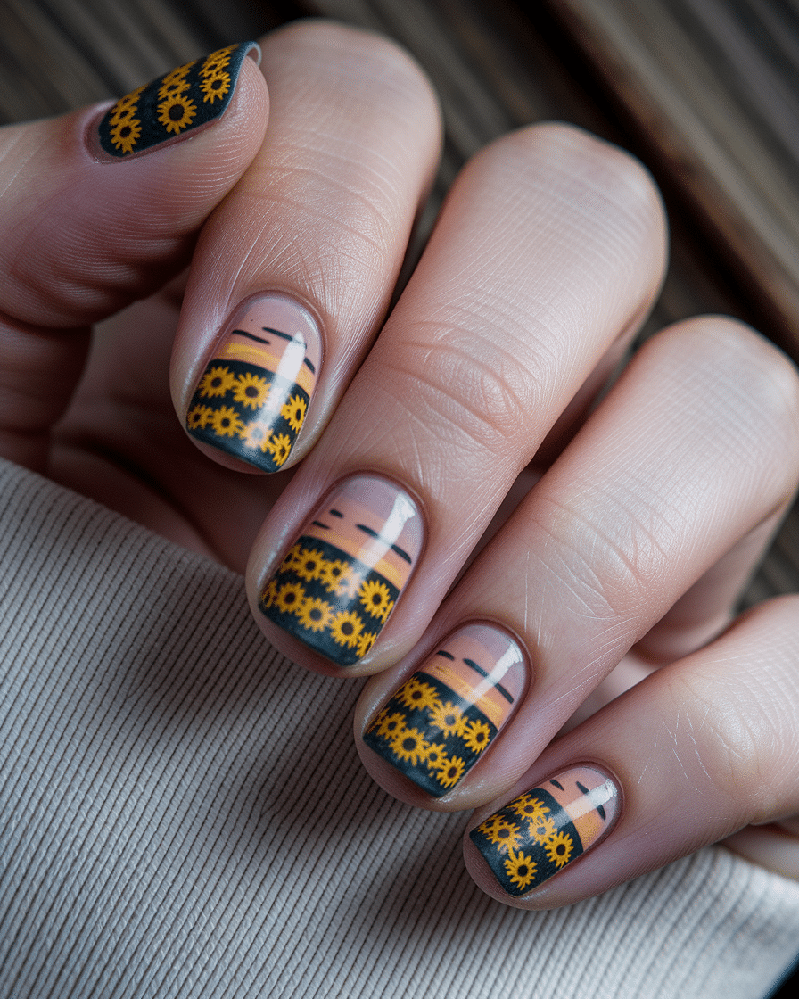 0014_4_a-close-up-photograph-of-a-beautiful-han_yavPjIviQS6IW1SMg9O82A_XjI7dZ4qTGyQk--2v-MyAw Embracing the Warmth of Autumn with Sunflower-Inspired Nails