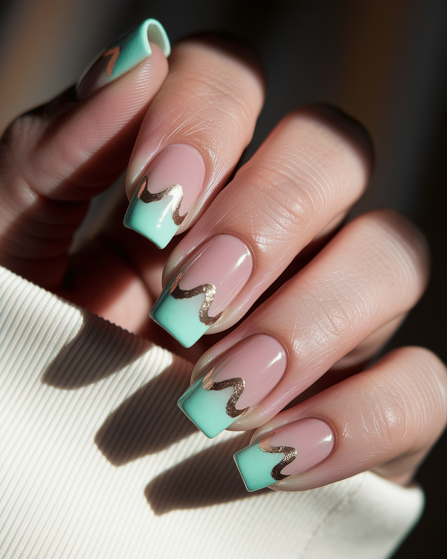 0015_2_in-a-close-up-photograph-a-hand-with-ele_SnbNil8JQcWmDTQBveOFgw_2eVQs2XnTF-7dvm9QAksCw The Timeless Beauty of Mint Green Gradient Nails: A Soft and Sophisticated Trend for All Seasons