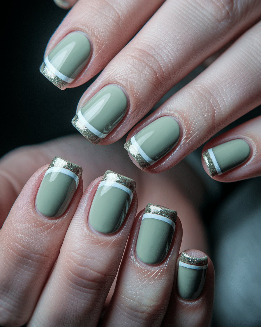 0016_2_a-close-up-photograph-of-a-beautifully-m_d4h-7DwYSxWj0GyYxw7KJA_eSQxh7LtSZWCOoj_ojolUQ_cover Elegant and Earthy: The Rise of Soft Green French Nails with Glitter Accents in 2025