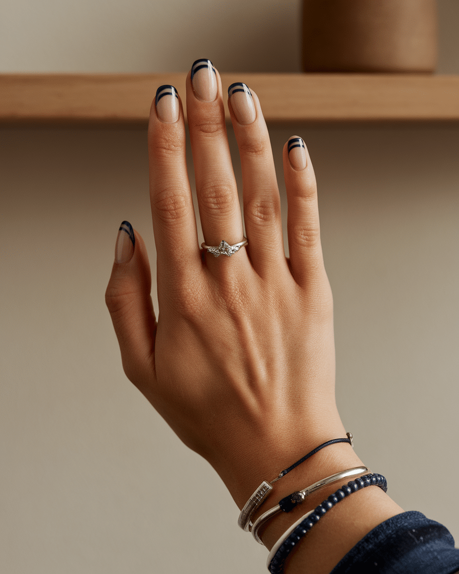 0017_1_a-still-image-of-a-hand-with-navy-french_EQZ2QoQdQi-qu-fqqZjeOw_WiEI7pRqQbW2Y8xCguqEaQ Glam in Every Shade: Why Navy Nails Are the Unexpected Star of Modern Manicures