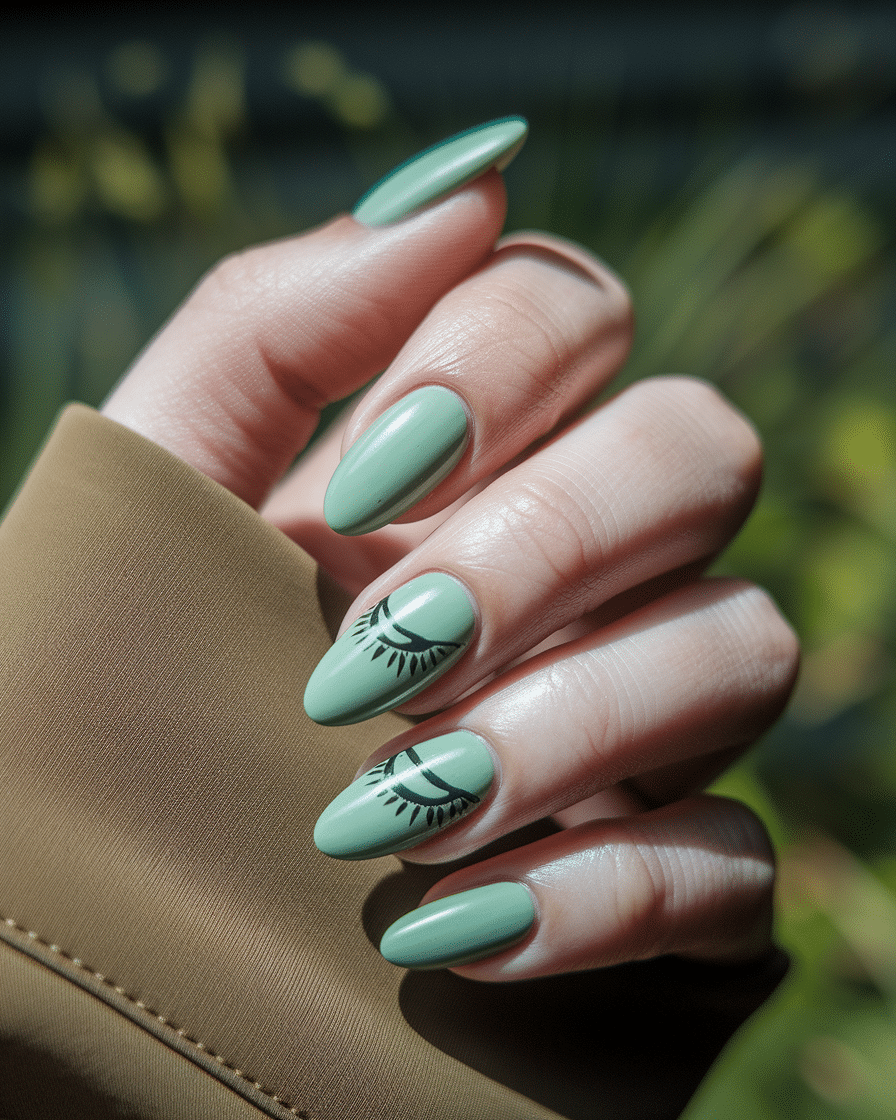 0017_3_a-close-up-photograph-captures-the-delic_tTqM95V4QY6b0dIWNGveXw_4-5152ZQSjaKB20ukJspIQ The Allure of Green Cat Eye Nails: A Stunning Choice for Short Almond Styles