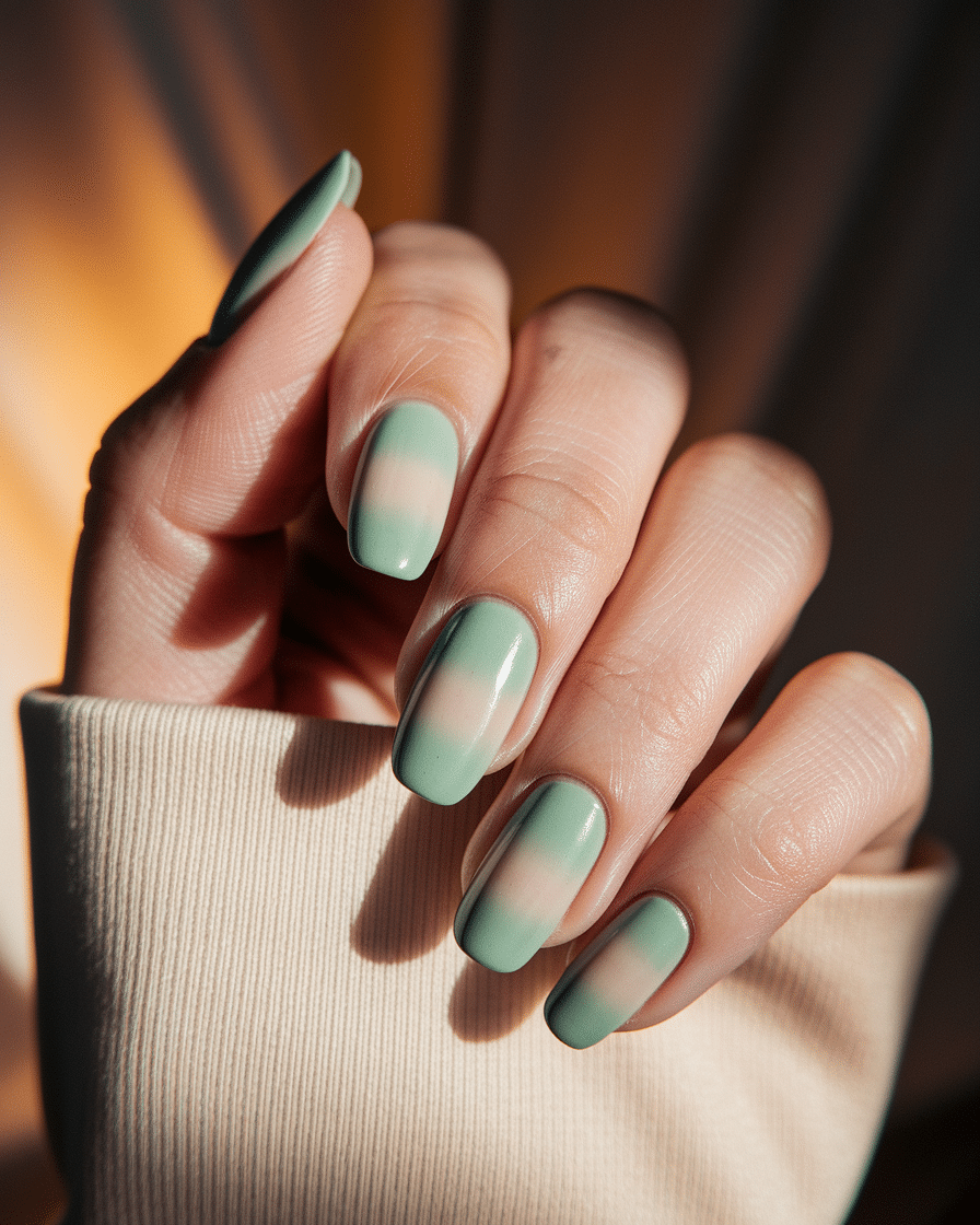0018_3_a-beautifully-captured-photograph-of-a-g_obtAsb5pQ4GAwwSwTcDTFg_1CspyLcgRk-TfYbN3ua0Fw Elegant and Earthy: The Rise of Soft Green French Nails with Glitter Accents in 2025