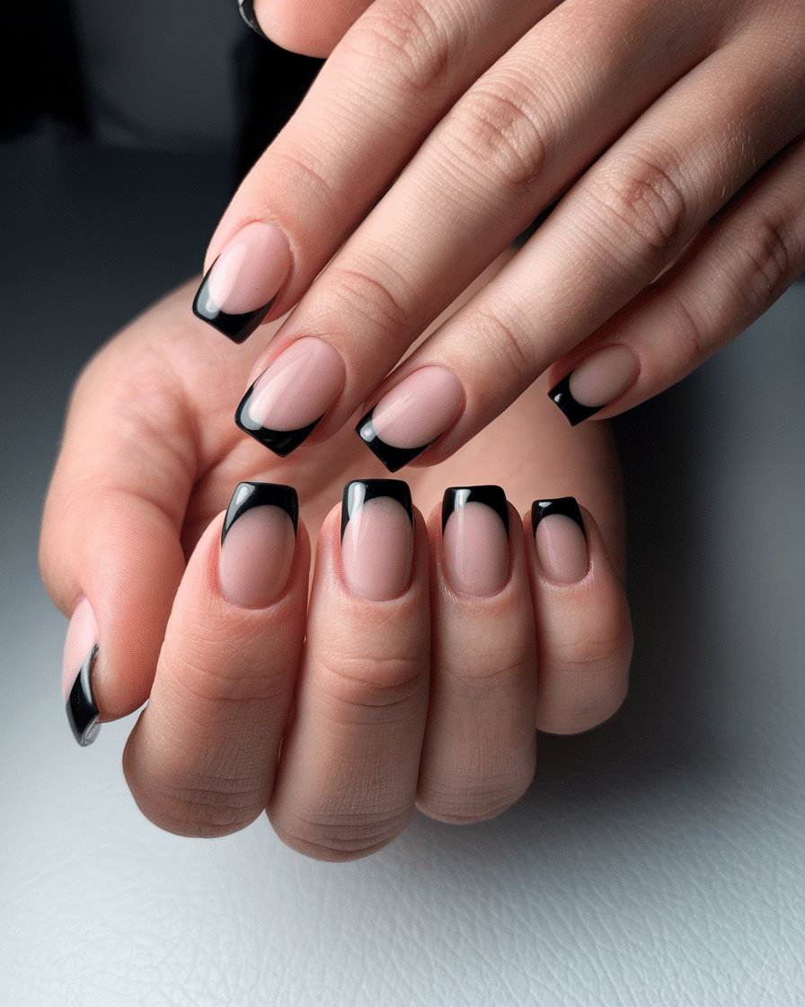 0018_4_a-photo-of-a-hand-with-black-french-tips_t2ertA-4RP-Gb1ktMT8MBA_4kqSbC5jQwyn-tlP-GWjiw The Timeless Allure of Black Nail Designs