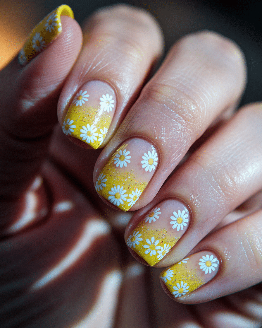 Fresh and Radiant Nail Designs That Celebrate Sunshine and Simplicity